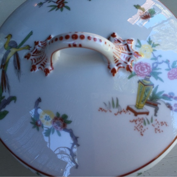 Limoge Porcelain Covered Dish - stamped “J.P. L France” & “J POUYAT Limoges” - Picture 7 of 8